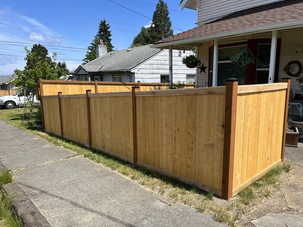 Cedar fence installation — clean professional build